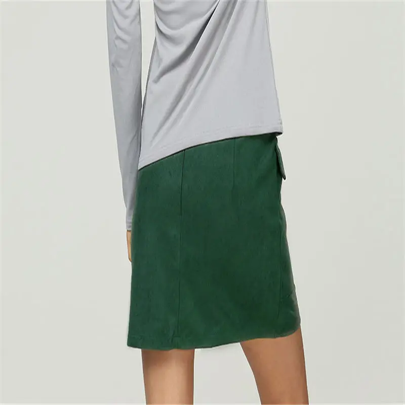 Босоножки из замши Женская юбка двойной карман с перекрестными ремешками бедра