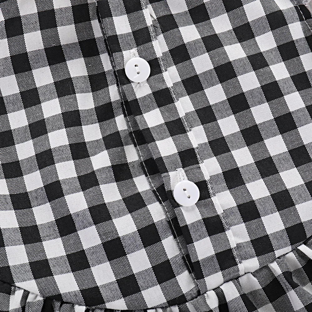 2018 милый Питер Пэн воротник Платье для маленьких девочек летние платья с