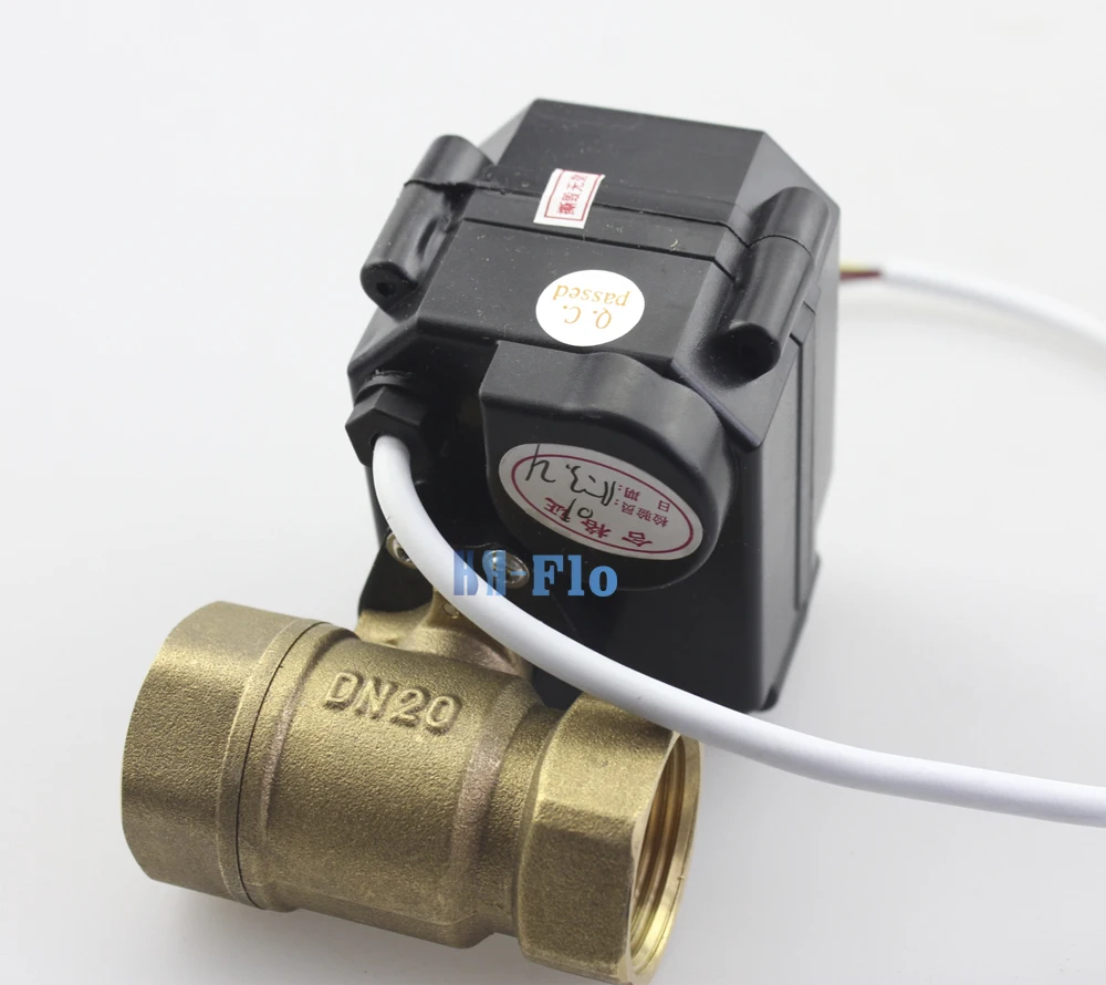 HSH-Flo 3/4 &quotDN20 AC/DC3-6V латунь двухсторонний моторизованный шаровой кран нормально