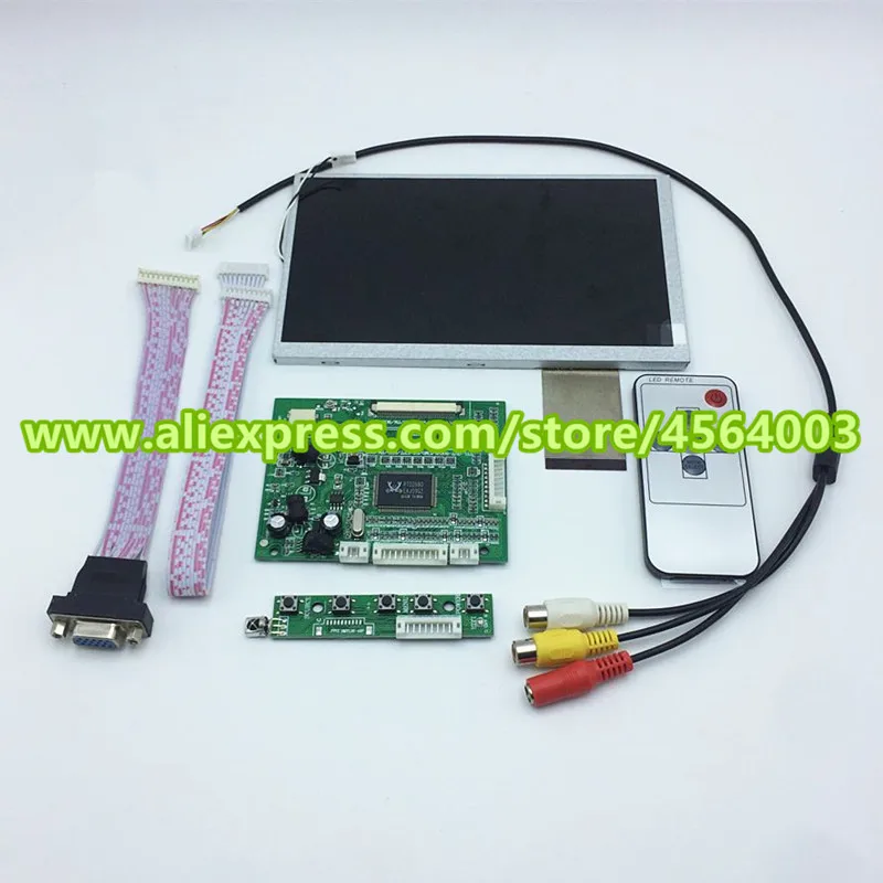 7 дюймов для Raspberry pi универсальный дисплей ЖК-контроллер HSD070IDW1 E11 E13 E15 монитор драйвер платы VGA AV кабель для arduino ПК