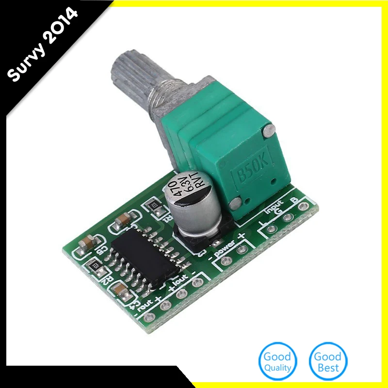 Цифровой Усилитель PAM8403 mini 5V плата с переключателем и потенциометром питанием от