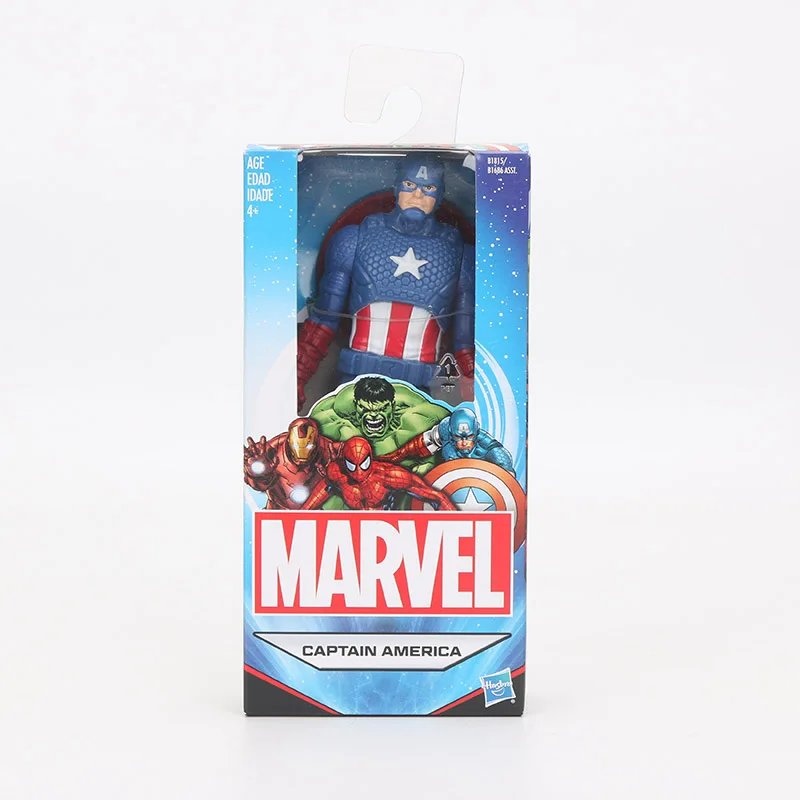 Игрушки Marvel, 15 см, Мстители, конечная игра, Фигурка Человека-паука, тнанос, Халк, Железный человек, Черная пантера, фигурки, Коллекционная модель - Цвет: captain box