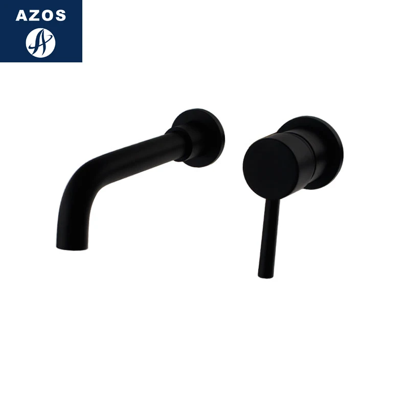 Azos In wall кран сплит умывальник латунный хромированный переключатель холодной и