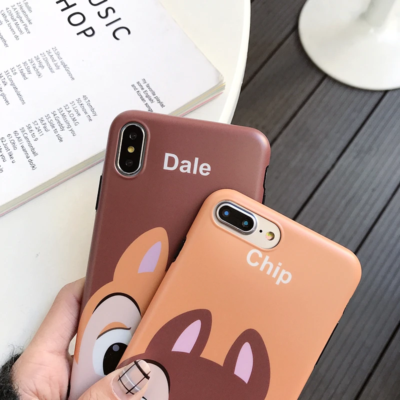 Мультяшный Chipmunk чехол для iPhone X XS MAX XR 7 8 Plus милый Coque чип и Дейл белка чехол для iphone 8 7 6 6s Plus Fundas