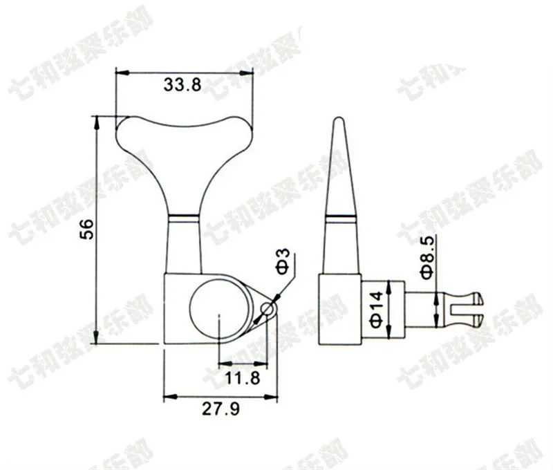 Хромовые электротюнинговые прищепки для бас-гитары 3R2L головки машины клавиши