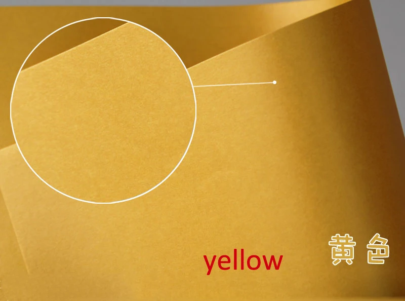 yellow 100 шт. A4 Размер 21x29,7 см 120gsm двойные поверхности жемчужная бумага 16 цветов на выбор прозрачная бирка - Цвет: yellow