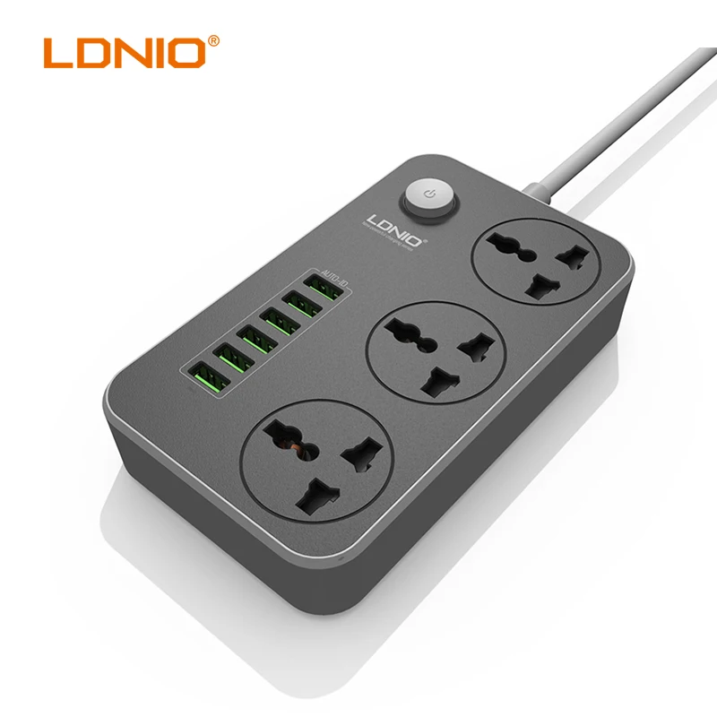 Удлинитель питания LDNIO SC3604 с 6 usb портами для мобильного зарядного устройства и 3