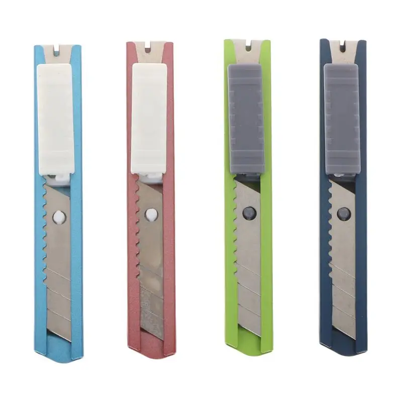 

Stainless Steel Mini Utility Knife Cutter Razor Blade Tool Sharp Snap Off Knife Retractable