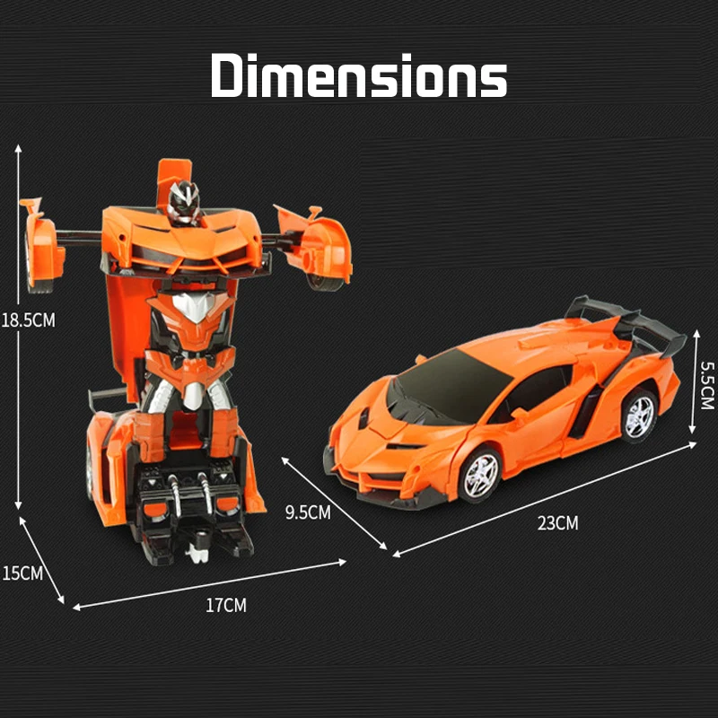 YETAA Electric RC Car Sports Shock Resistant Transformation Robot Toy Remote Control Deformation Robots Children Gift | Игрушки и хобби