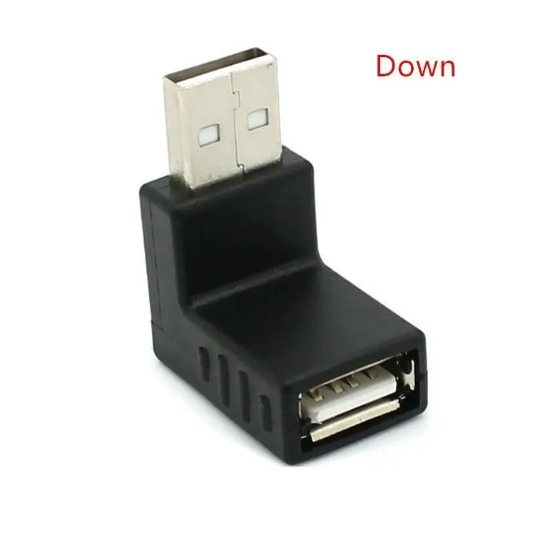 90 градусов USB 2 0 мужчина к женской левой правой вверх вниз угловой удлинитель