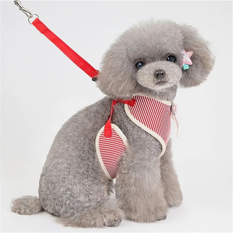 Мягкая сетчатая шлейка-поводок для щенков собак кошек милый жемчужный кружевной