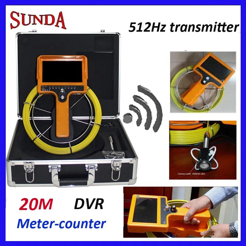 Передатчик 512 Гц ручная система контроля труб с измерительным счетчиком