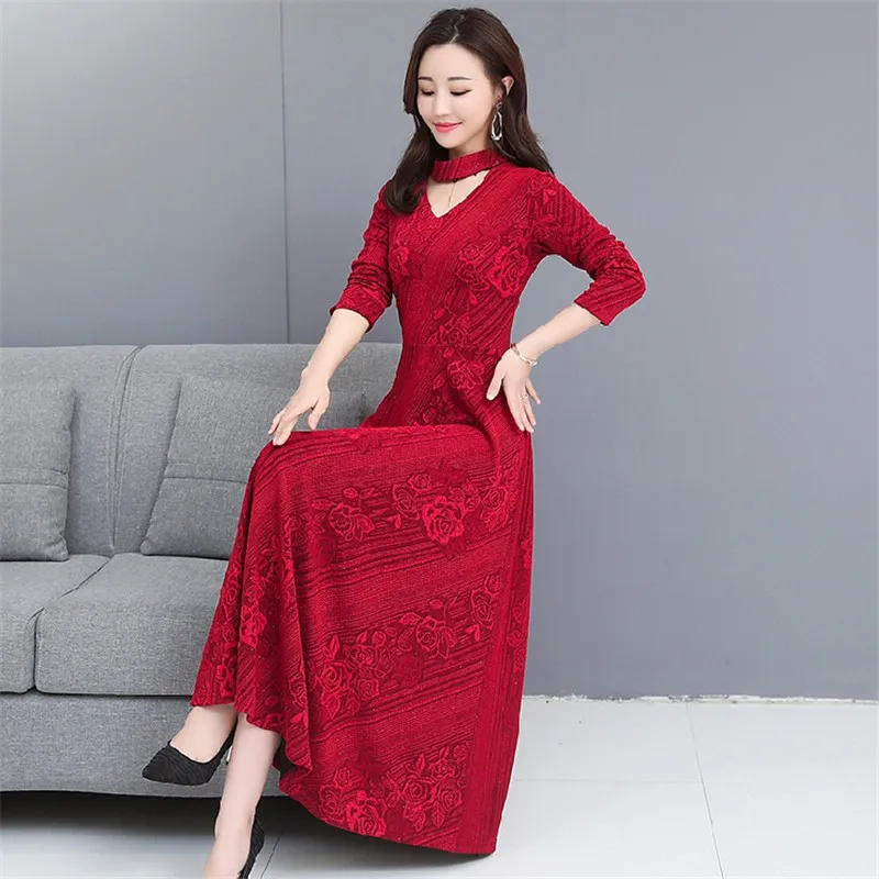 Женское длинное платье в богемном стиле весна-осень 2020 новые модные женские