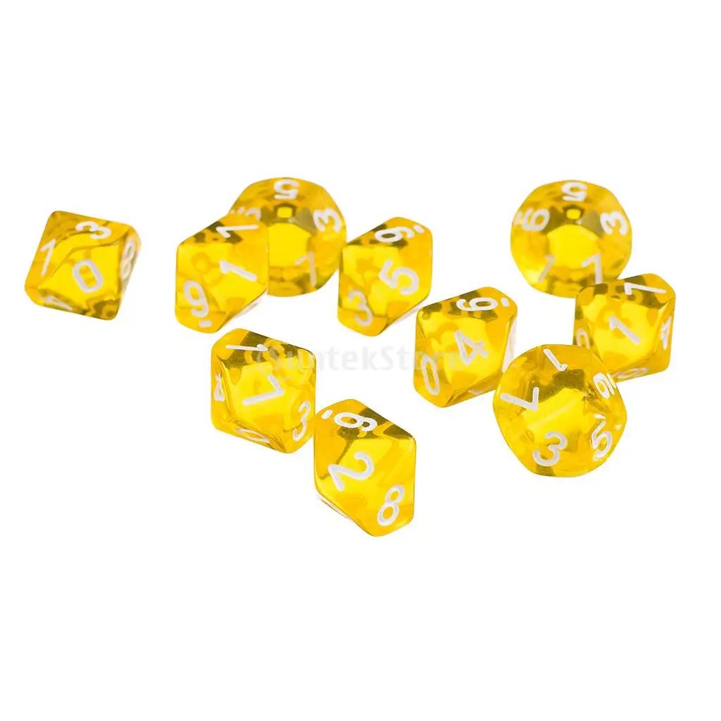 D10 Десять Кубиков для RPG Dungeons набор из 10 кубиков|ten sided dice|sided diced10 dice |