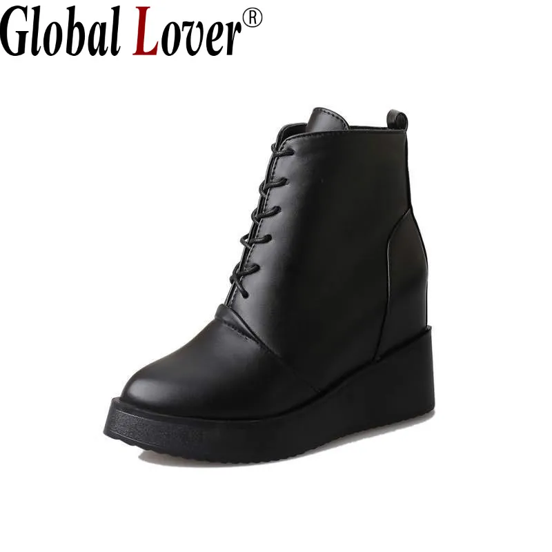 Глобальный Любовник 2017 Новый Высокий Верх Зашнуровать Увеличения Высоты женская