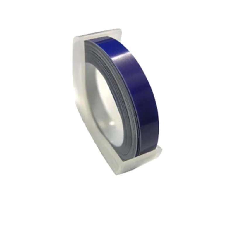 Blue Dymo 1610 3D машина для тиснения этикеток и лента 6 мм 3 м черный красный синий зеленый этикетки лента - Цвет: Blue
