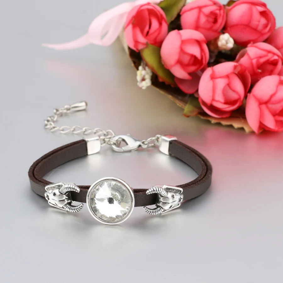 Мужской браслет из натуральной кожи с кристаллами|leather bracelet|leather bracelet wholesalewholesale