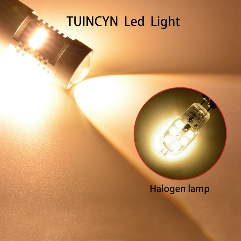 TUINCYN супер яркий 2 шт. H11/H16 светодиодные противотуманные фары 360 градусов Led Автомобильная лампочка подходит для дневного света или Противотуманные огни