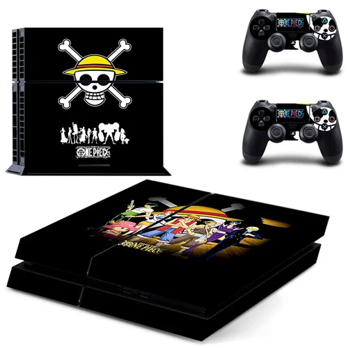 Аниме one piece Луффи наклейка для PS4 виниловая наклейка, стикер для консоли sony Playstation 4 и 2 контроллера наклейка для PS4 стикер - Цвет: DPTM1119