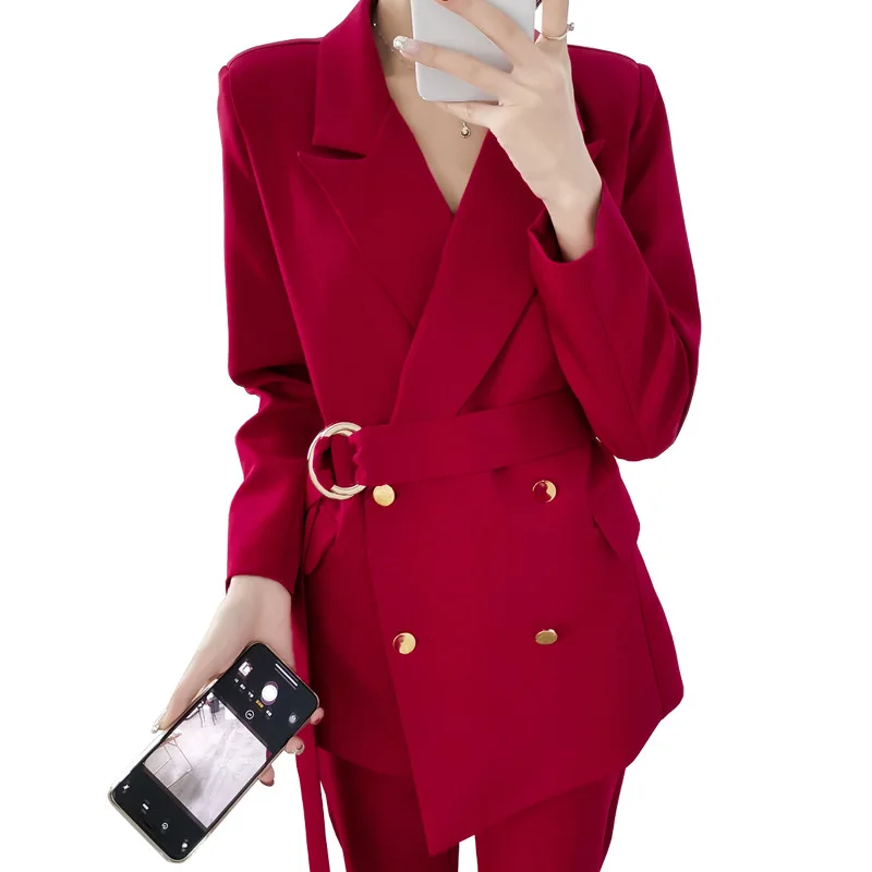 Высококачественный Женский костюм большого размера на весну и осень новый