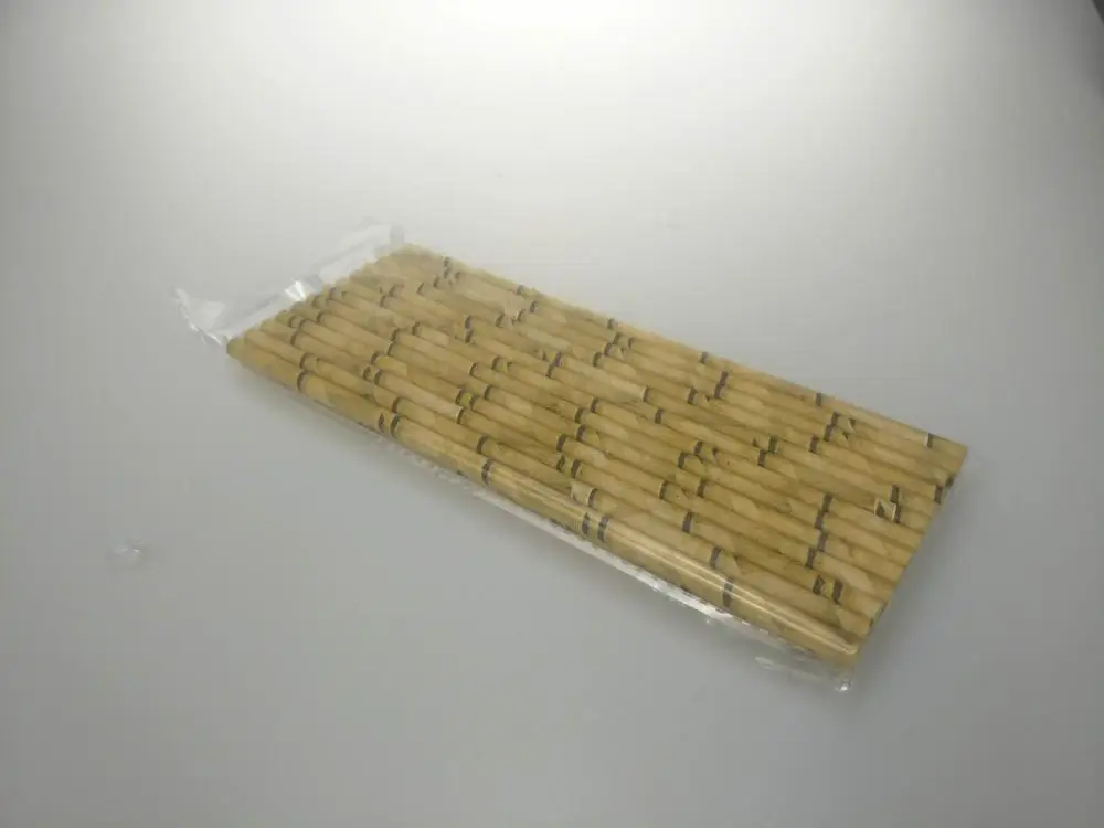 25 штук многоцветной бамбуковый узор бумажной пипетки разлагаемые бумажные