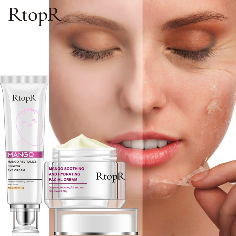 Mango Eye Cream+Face Cream Drying Dark Circles Face Care Set Skin Anti-Wrinkle Firm Whitening Moisturizing Improve | Красота и