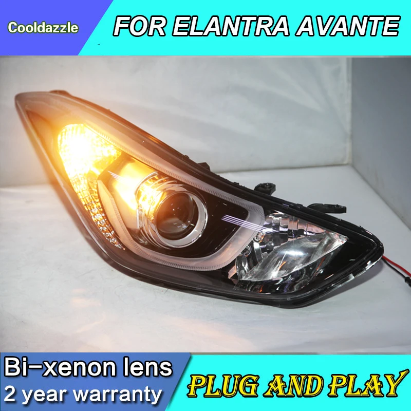 Светодиодные фары для Hyundai Elantra Avante 2013 2014 2015 2016 года светодиодный светодиодная
