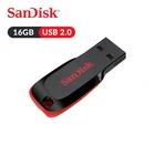 Оригинальный USB флеш-накопитель SanDisk Cruzer Blade U Disk CZ50 16 ГБ, флеш-накопители USB 2,0, карта памяти SDCZ50