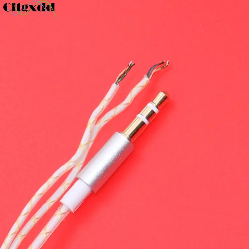 Cltgxdd 1 2 м DIY наушники кабель 3 полюса 5 мм TPE стерео аудио разъем полуготовая линия
