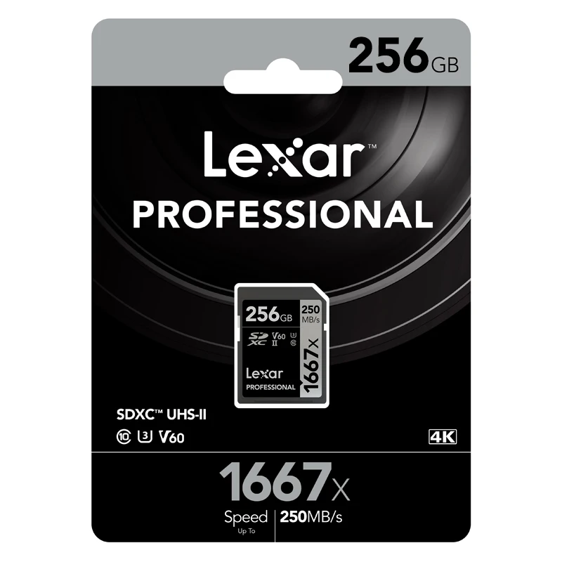 Lexar 1667x 250 МБ/с./с высокая скорость 64 Гб 128 ГБ 256 SD SDHC SDXC UHS II U3 карта памяти для 1080P Full HD