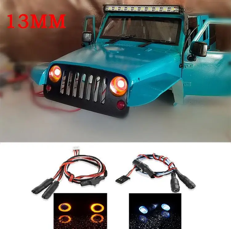 Красный/синий светодиодный фонарь для осевого SCX10 90020 90021 90018 RC4WD D90 1/10 RC Rock Crawler Body