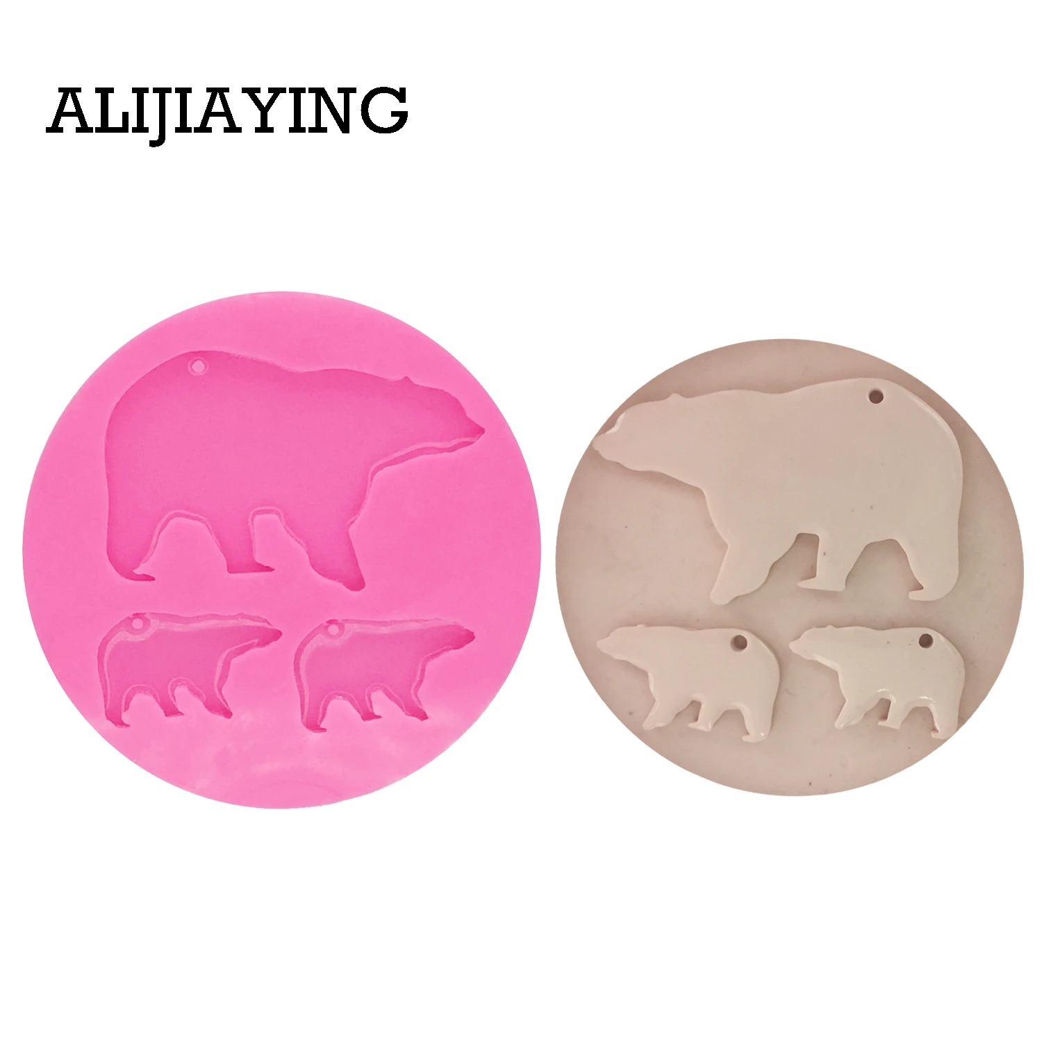 1pc pink DY0056 Сделай Сам блестящая форма для мамы и ребенка силиконовая форма Силиконовое кольцо для ключей силиконовая форма для тумблера для брелока - Цвет: 1pc pink