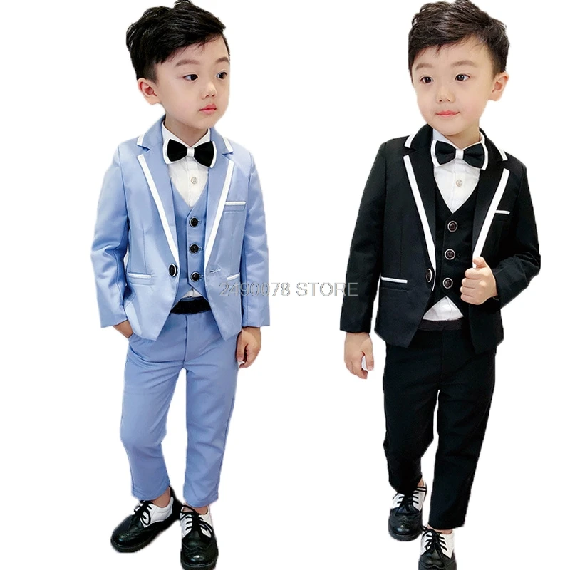 Костюм смокинг с цветочным рисунком для мальчиков на свадьбу детское платье дня