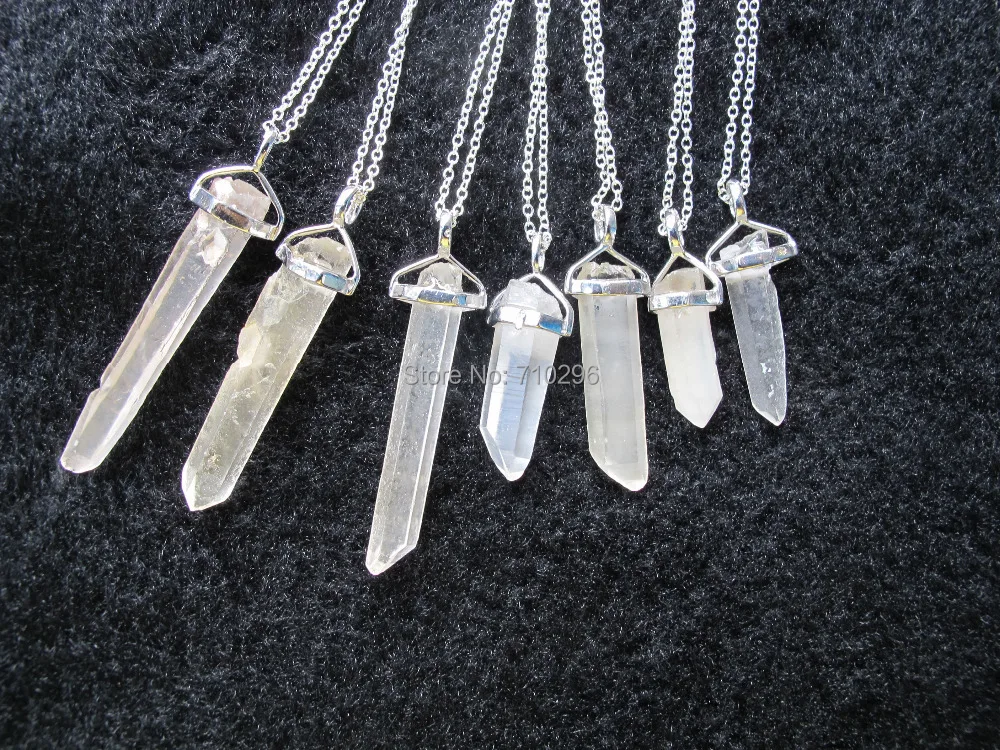 Подвески из натурального кварца ожерелье с драгоценным камнем серебряным