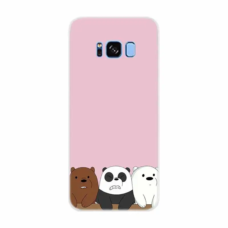 as the picture 12 Мягкий силиконовый чехол из ТПУ с милыми голыми медведями для samsung Galaxy S6 S7 Edge S8 S9 S10 S11 Plus E Note 8 9 10Plus - Цвет: as the picture 12