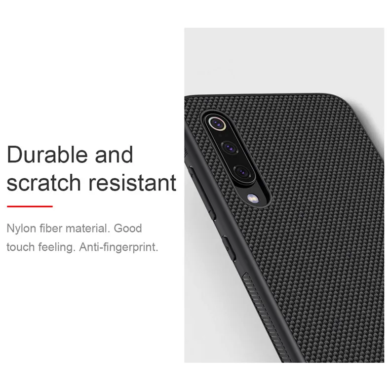 Nillkin нейлоновое волокно чехол для Xiaomi mi 9 и mi 9 Explorer текстурированный TPU+ PC задняя крышка прочный нескользящий тонкий и легкий Чехол