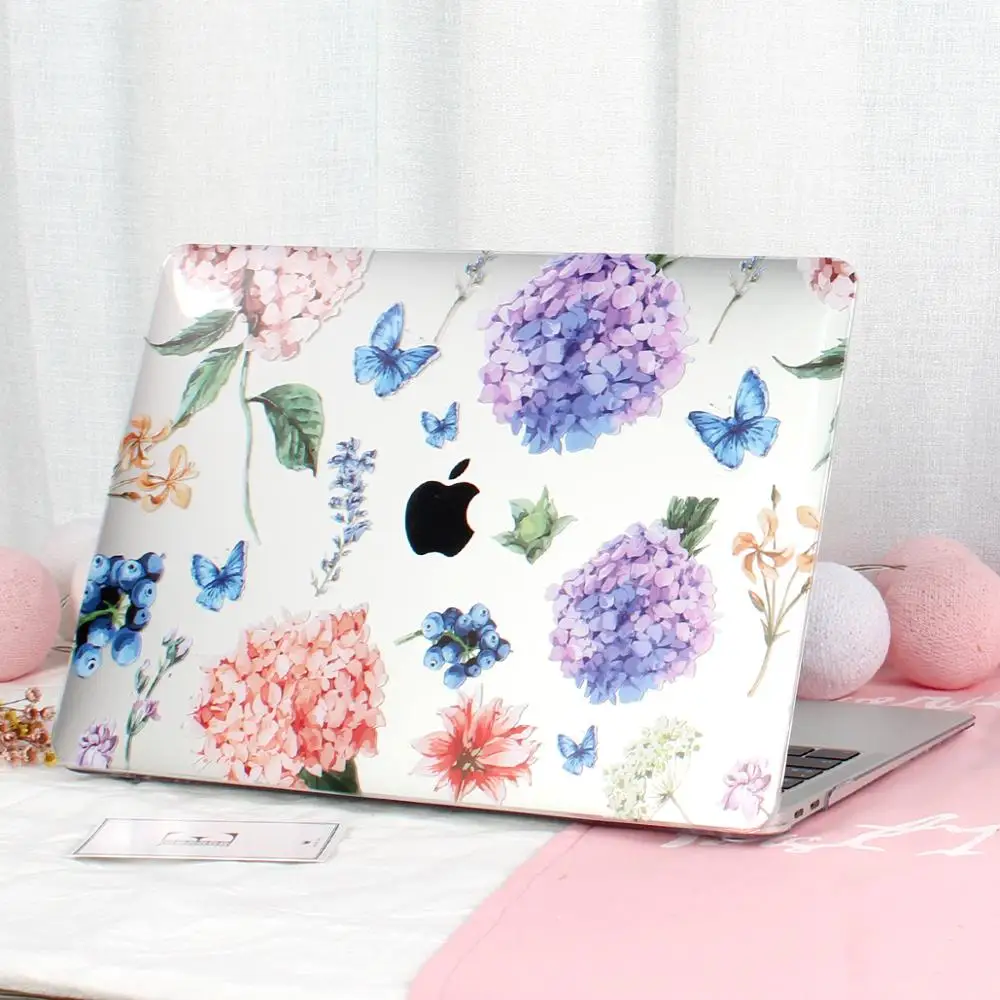 Цветочный чехол для ноутбука Macbook Air 11 13 13,3 жесткий пластиковый чехол для macbook New Pro 12 13 15 с сенсорной панелью retina