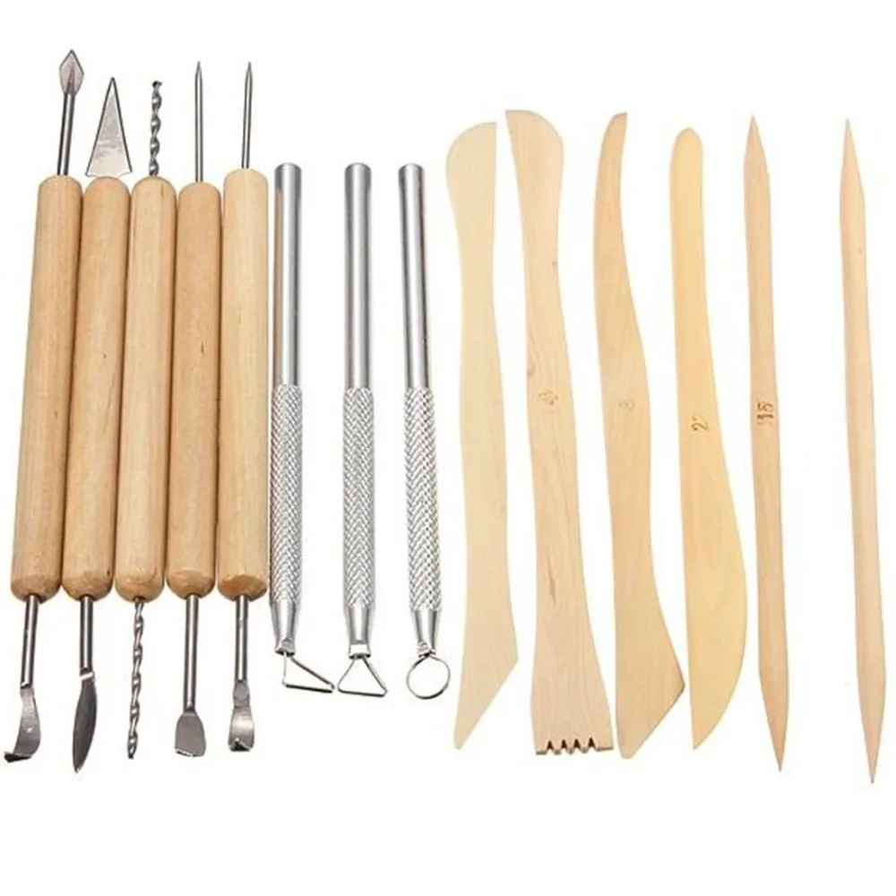 14 шт глиняная Лепка Резьба Инструменты для гончарного дела набор полимерный