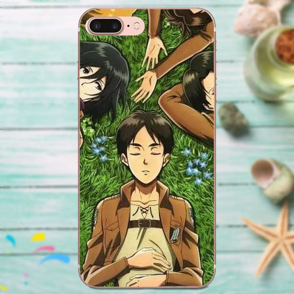 Атака на Титанов Eren Levi Mikasa для Galaxy Grand Alpha G850 Core2 Prime S2 I9082 A3 A5 A7 On5 On7 2015 2016