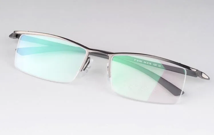 Гибкий TR90 Титан сплав коричневый фотохромные солнцезащитные очки для чтения половину ободка чтения очки+ 125+ 150+ 175+ 200 - Цвет оправы: Gunmetal