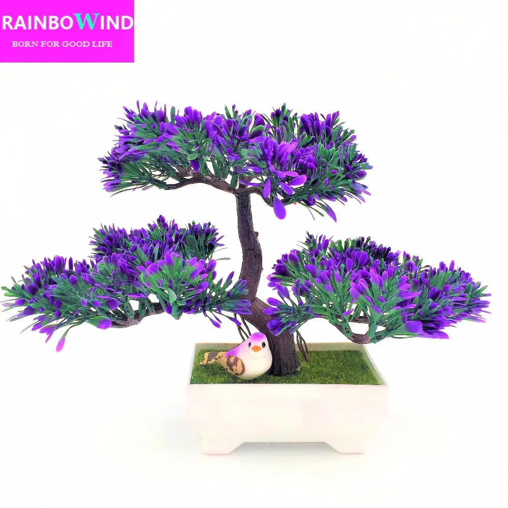 1 шт. Декоративные искусственные цветы имитация сосны бонсай растения украшения