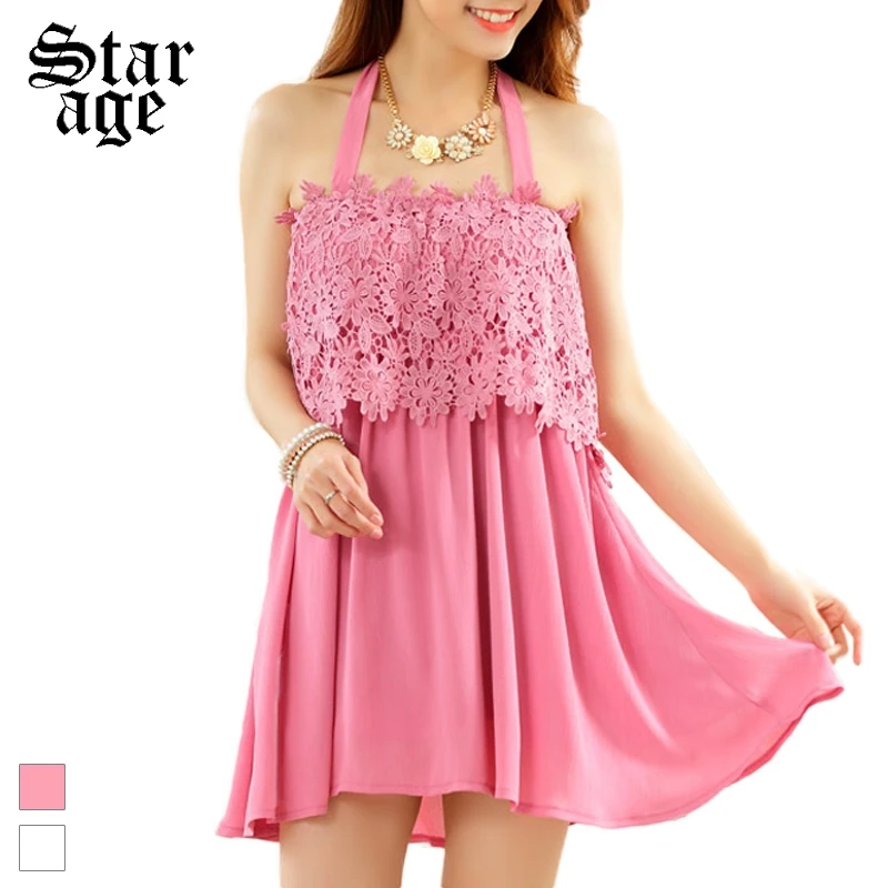 M XXXL сексуальные женские кружевные лоскутные топы с лямкой на шее длинная