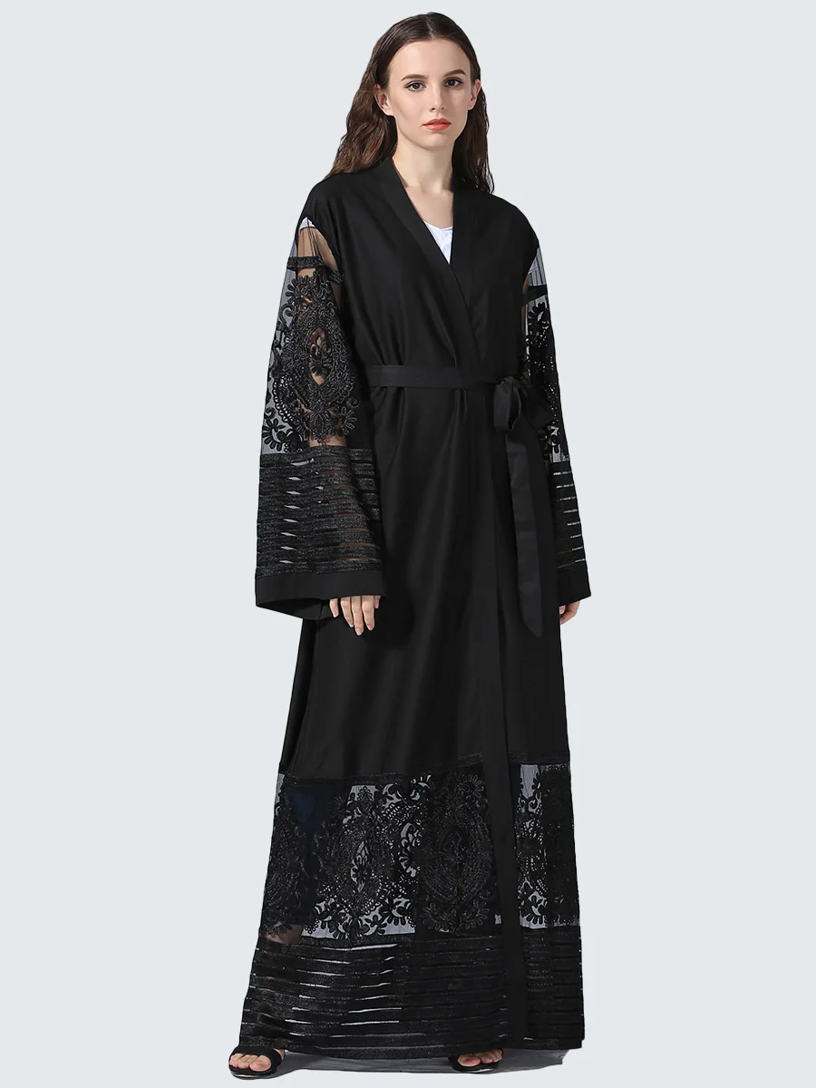 Импортные товары новые модели мусульманских женщин длинный кардиган с вышивкой