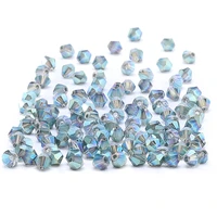 ink blue ab 4mm 100pc austria crystal bicone beads 5301 loose beads diy earrings bracelet accessories s 79