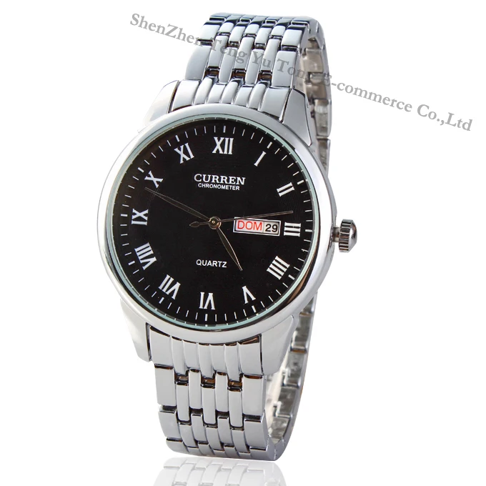 Luxury CURREN Men's Fashion Brand Watches Stainless Steel Male Clock Wristwatch Analog Quartz Dress Men Watch With Week Date | Наручные