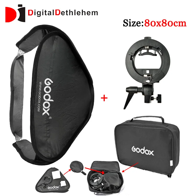 Переносной отражатель Godox Быстрый рассеивающая линза софтбокс Bowens крепление S