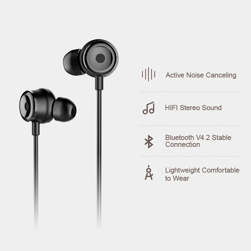 Baseus S15 наушники Bluetooth с активным управлением шумом Беспроводные спортивные наушники, рожденные для создания спокойного мира только вам