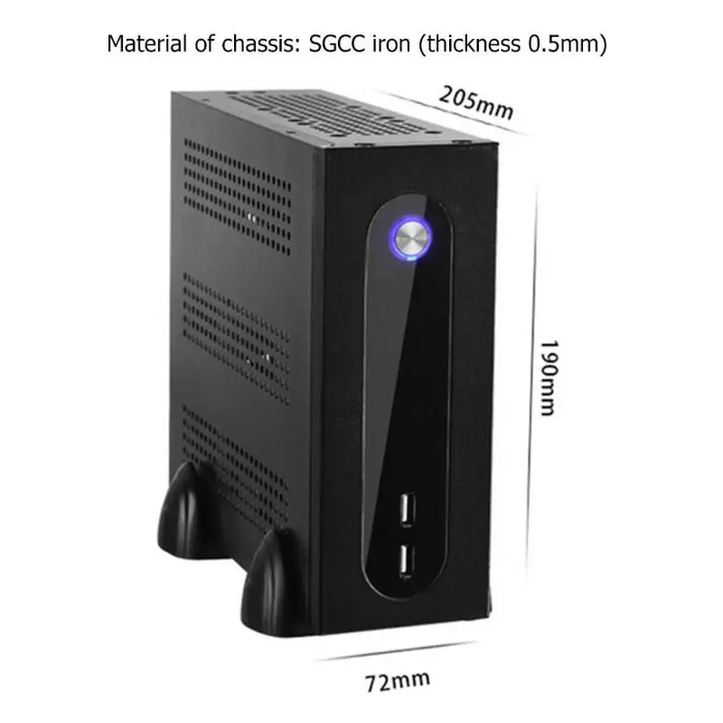 E-G3 чехол для ПК Mini ITX сервер башня 6xCOM порт встроенный SGCC чехол для компьютера PC корпус для универсальной материнской платы чехол PC