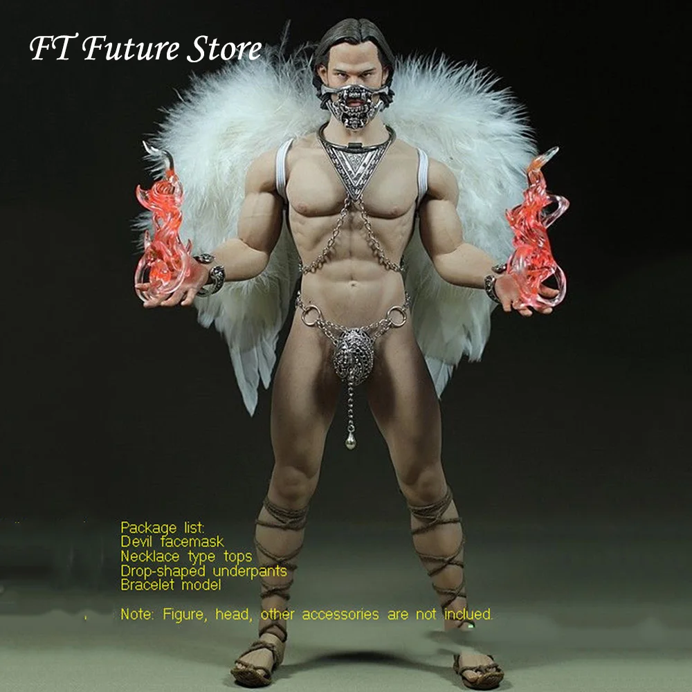 Бесплатная доставка 1/6 весы мужской фигуры комплект одежды дьявол ангельский