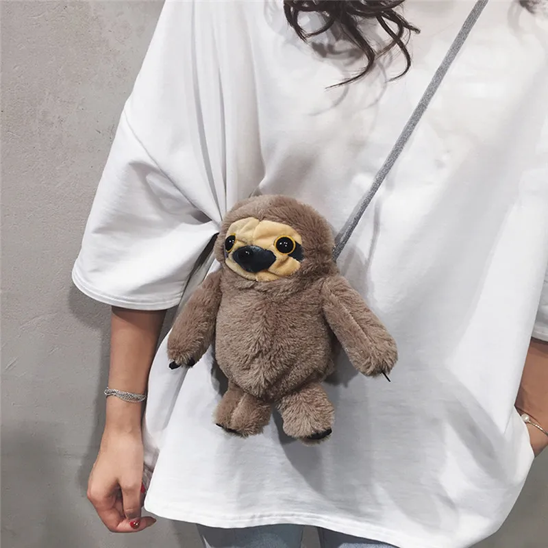 Kawaii Девушка коала Ленивец крест тела сумка милые дети мягкие плюшевые игрушки